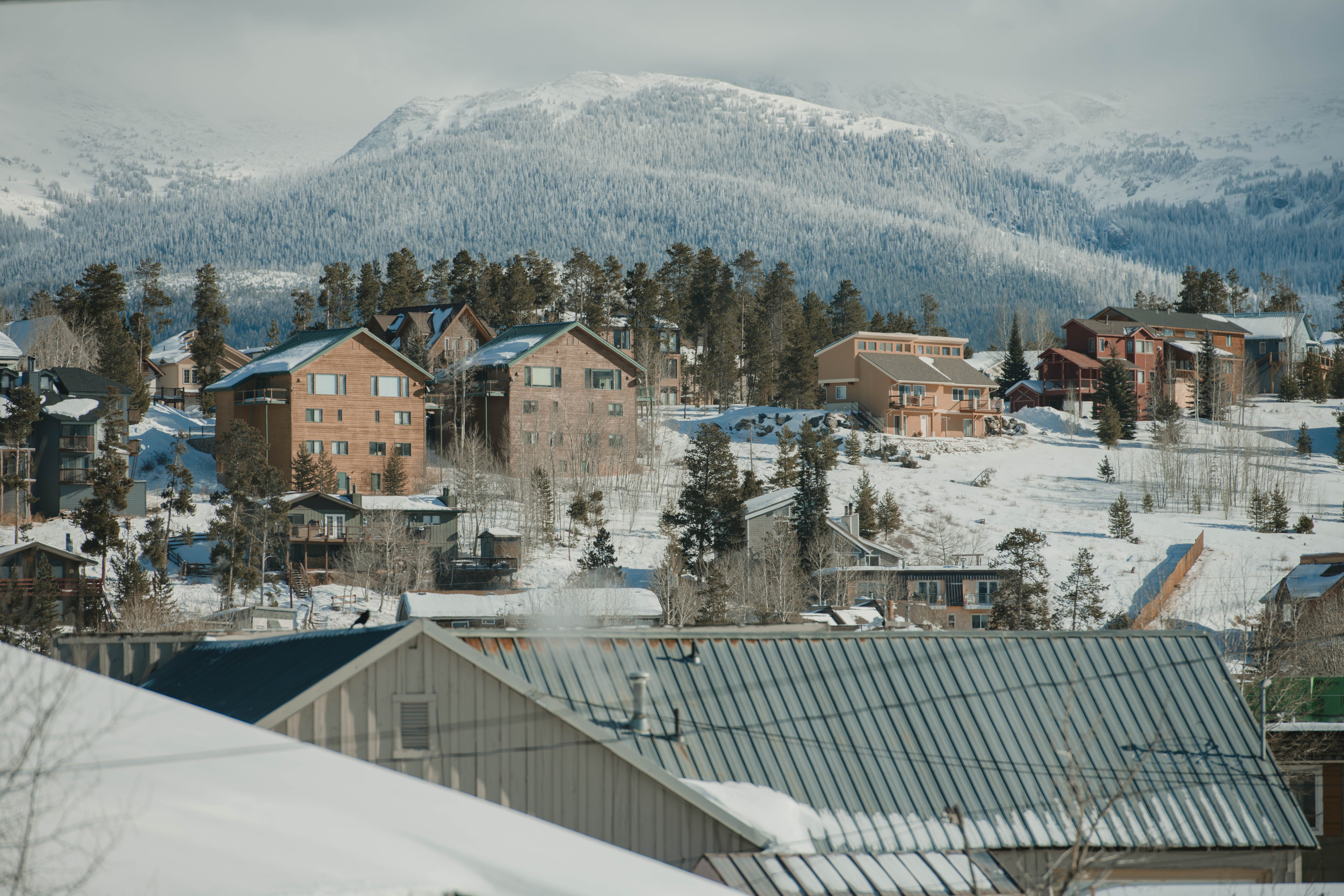 Houses on a cold Colorado day